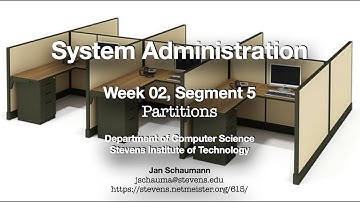 CS615 System Administration, Week 02, Segment 5 - Partitions
