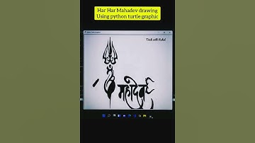 🌟 Har Har Mahadev drawing using python turtle graphic. |#shorts #shiv #coding