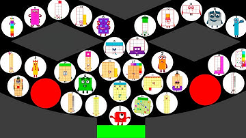 35 NUMBERBLOCKS Marble Race In Algodoo- Who will Be The CHAMPION??