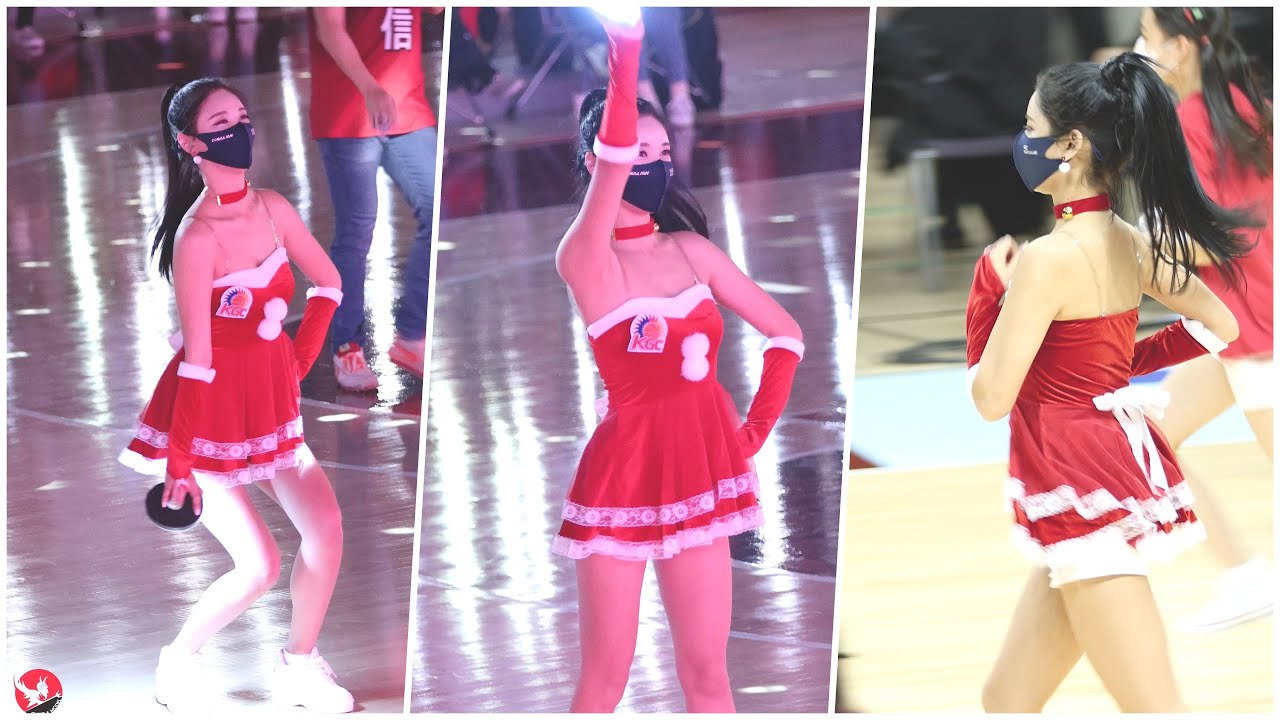 4K)원민주 치어리더 직캠 '안양KGC 응원가 (산타의상)' @남자농구(안양KGC)/221218/By CnM