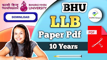 BHU LLB PREVIOUS YEARS QUESTION PAPERS DOWNLOAD | BHU LLB PAPER SOLUTION 2020 | #BHULLB #BHU_LLB