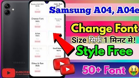 Galaxy A04e Change font size 1minat me/ How to change font size Galaxy A04e Mobile//Deepak Technical