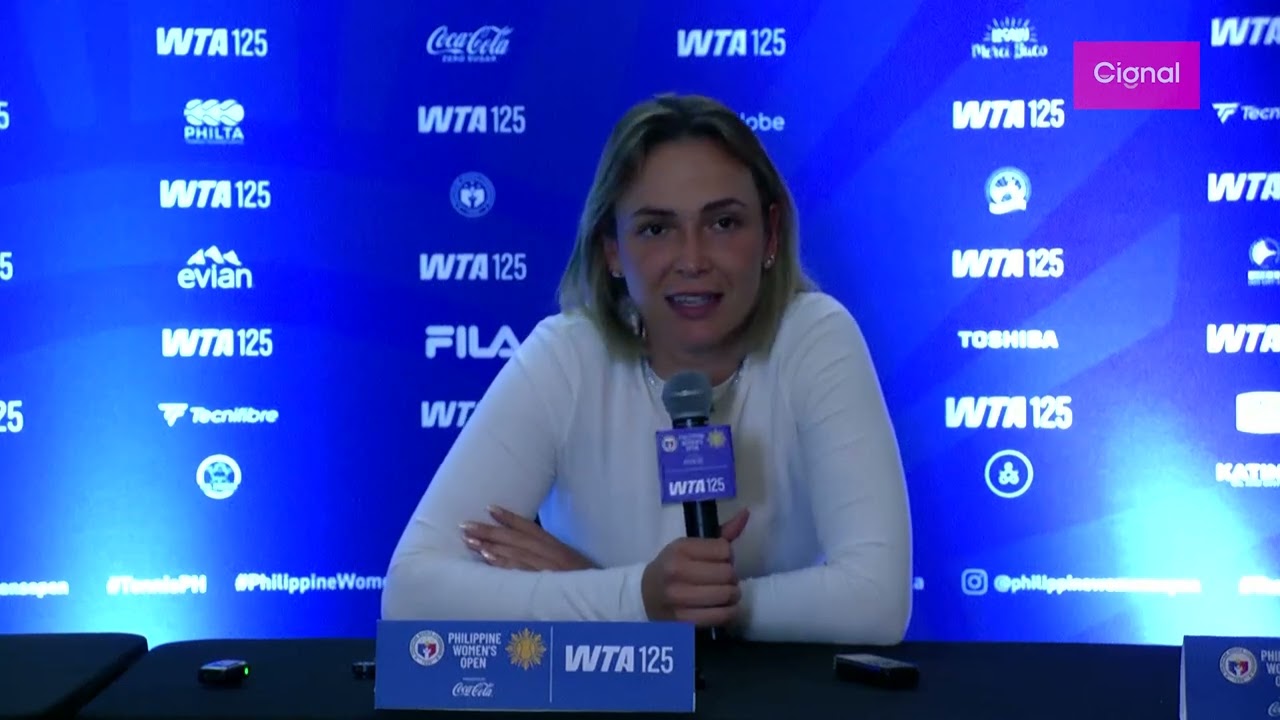 Пресс-конференция Донны Векич после поражения от Камилы Осорио в Маниле | Фото: Cignal