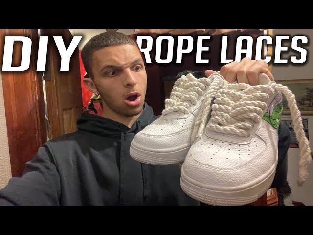 HOW TO DIY ROPE LACE YOUR AIRFORCE! (Tutorial) 