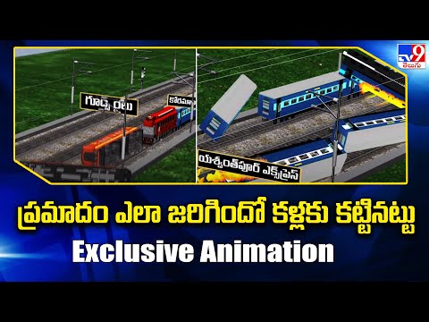 ప్రమాదం ఎలా జరిగిందో కళ్లకు కట్టినట్టు Exclusive Animation | Coromandel Express Incident Updates