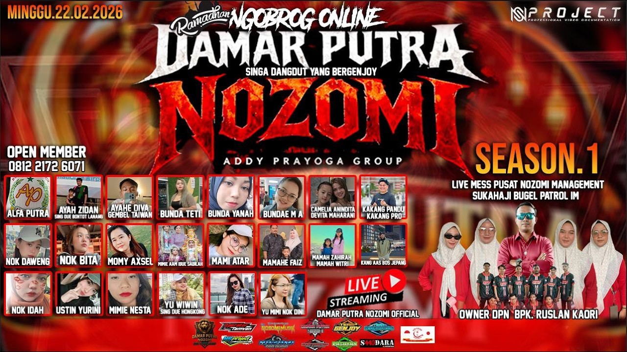 🔴LIVE STREAMING NUNGGU SAHUR BARENG DAMAR PUTRA NOZOMI (ADDY PRAYOGA GROUP) | SEASON. 1