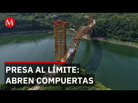 San José Dam opens floodgates after reaching 95% capacity in San Luis Potosí
