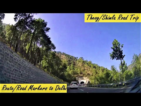 Theog-Kufri Shimla to Delhi Gurgaon Road Trip. Route Info & Markers of Imp. Places & Points on Way.