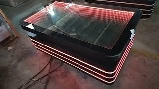 Infinity Mirror Coffee Table | Custom LED Light Furniture for Luxury Home &amp; Commercial Decor