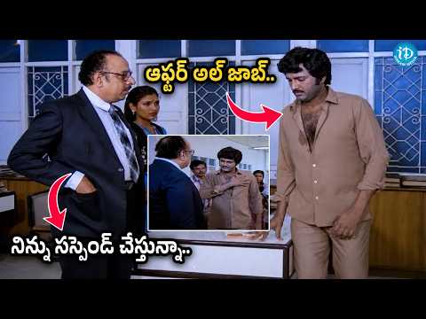 నిన్ను సస్పెండ్ చేస్తున్నా..| Jayasudha , Mohan Babu Super Hit Movie Scene | @iDreamSouthMovies ​