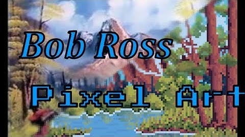 Bob Ross Pixel Art Landscape (S7E4-Mountain Cabin) Relaxing Tutorial Time Lapse with Commentary