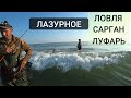 Рыбалка на саргана, луфаря, кефаль/ Лазурное, остров Джарылгач/ Черное море 2020