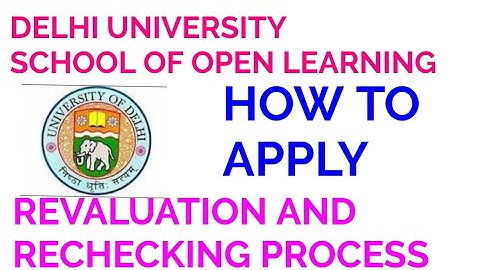 DU SOL REVALUATION AND RECHECKING PROCESS!! HOW TO APPLY!!