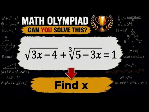 Math Olympiad Find x | Can You Solve This Radical Equation?