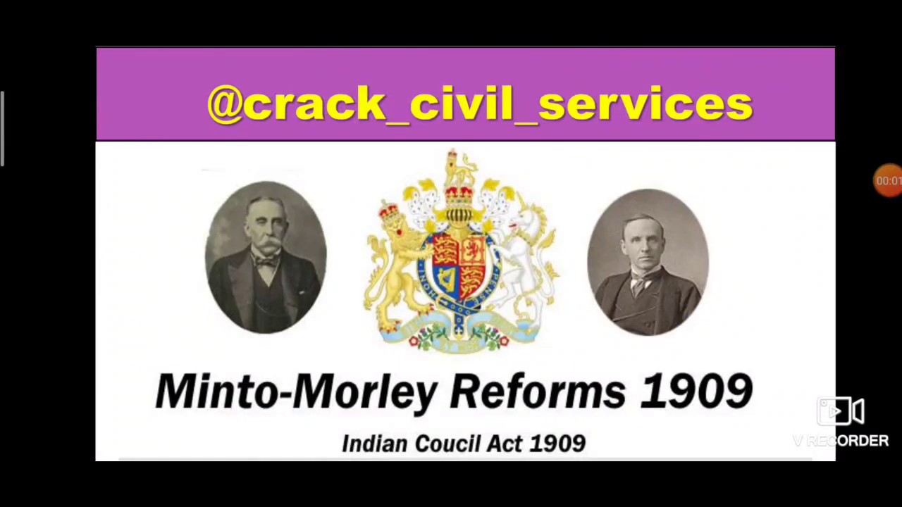 MORLEY MINTO REFORMS 1909 || MODERN INDIAN HISTORY || GOVERNMENT JOB