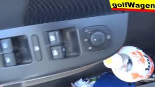 VW Golf 5  master windows switch panel trim replace change