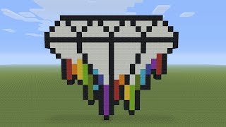 Minecraft Pixel Art - Rainbow Melting Diamond