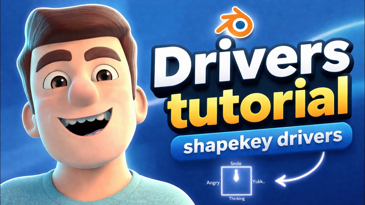 Shape key Drivers using Drivers addon | Blender Tutorial - YouTube