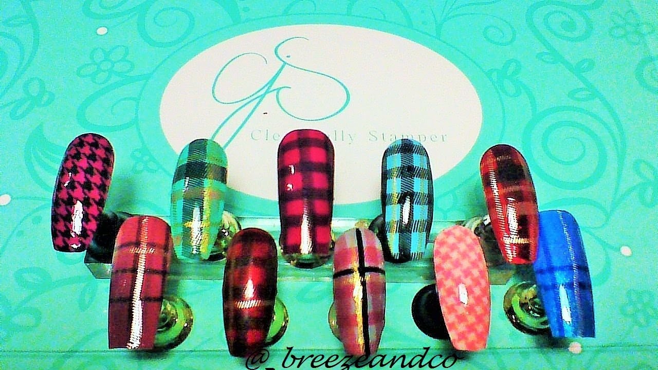 CLEAR JELLY STAMPER GOT PLAID( ANYONE)? REVIEW/SWATCH CJS56 YouTube