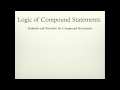 Discrete Mathematics: Understanding Compound Statements in Logic - Part 1