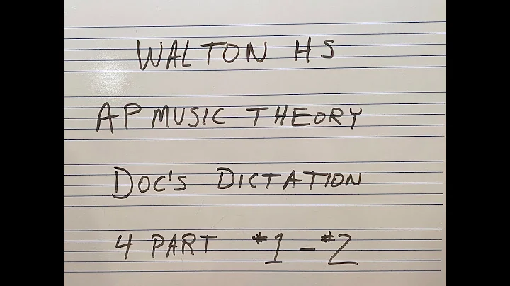 Walton AP Theory Harmonic Dictation 1-2