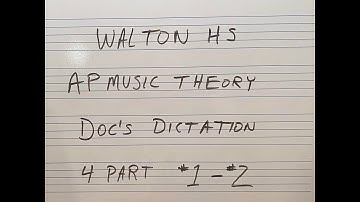 Walton AP Theory Harmonic Dictation 1-2