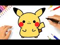 HOW TO DRAW A KAWAII PIKACHU SIMPLE AND EASY ⚡