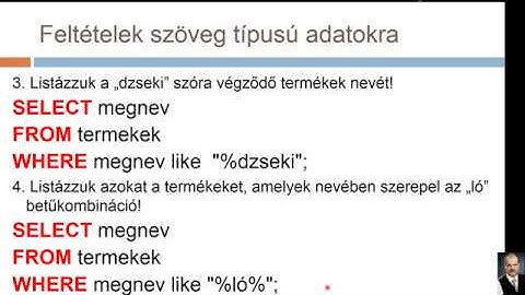 PHPMyAdmin  -  összetettebb lekérdezések szám, szöveg és dátum típusú mezőkre