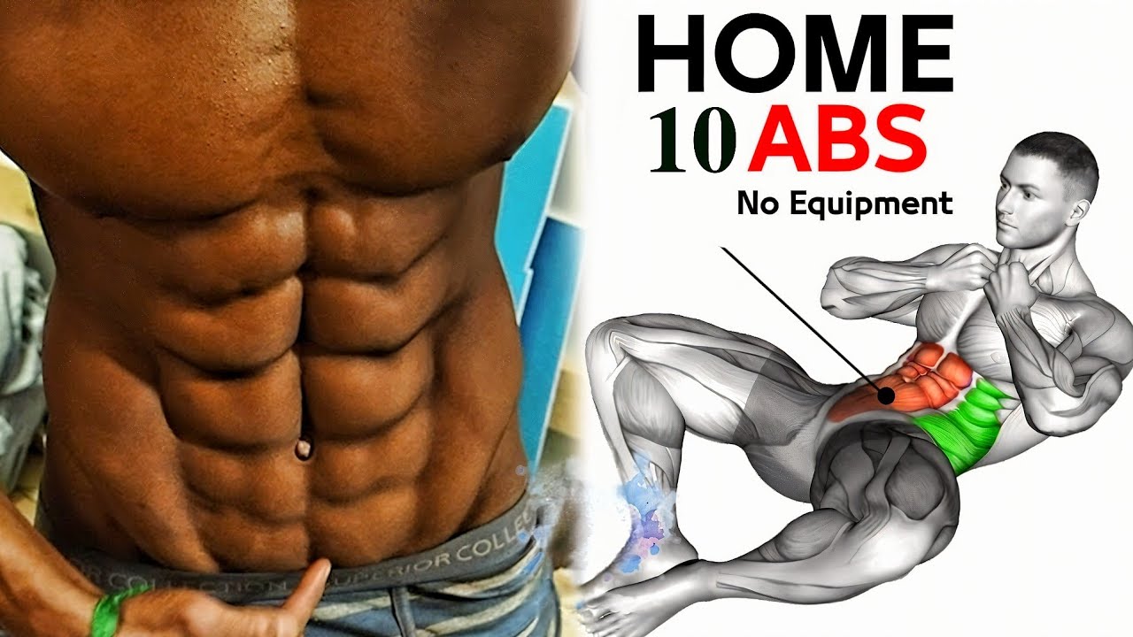 10 Best Six Pack Abs Exercises No Equipment Needed! - YouTube