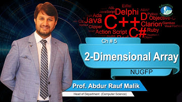Computer Science | NUGFP | Chapter# 5 | 2 Dimensional Array | By Prof. Abdur Rauf Malik