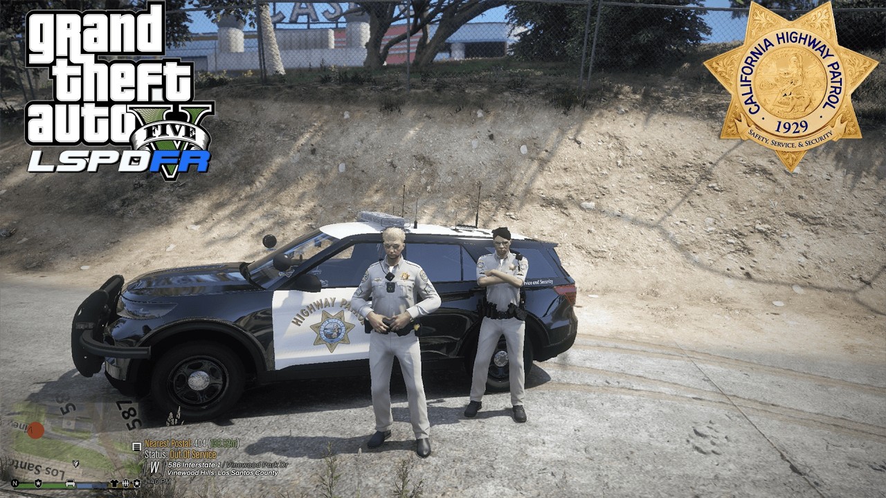 [NO COMMENTARY] GTA V LSPDFR | FELONY STOP & MOTOR VEHICLE ACCIDENT | CHP