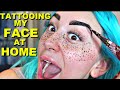 TATTOOING MY FACE & EYEBROWS @ HOME