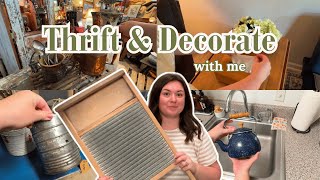 Thrifting & Vintage Shop with Me in Wisconsin | Decorating with Secondhand Finds!