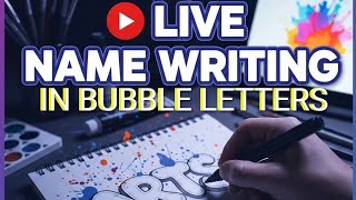 Full Comment Your Name & Get Bubble Letter Art LIVE 🔴 Darklightarts143#calligraphy #art #fonts #artlovers Update
