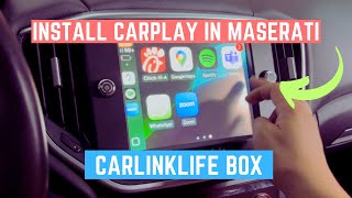 Install Apple CarPlay in Maserati Ghibli (2014–2018) | CarLinkLife Box DIY Tutorial