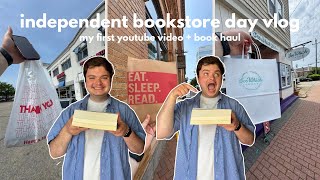 my first booktube video! | indie bookstore day vlog + haul 