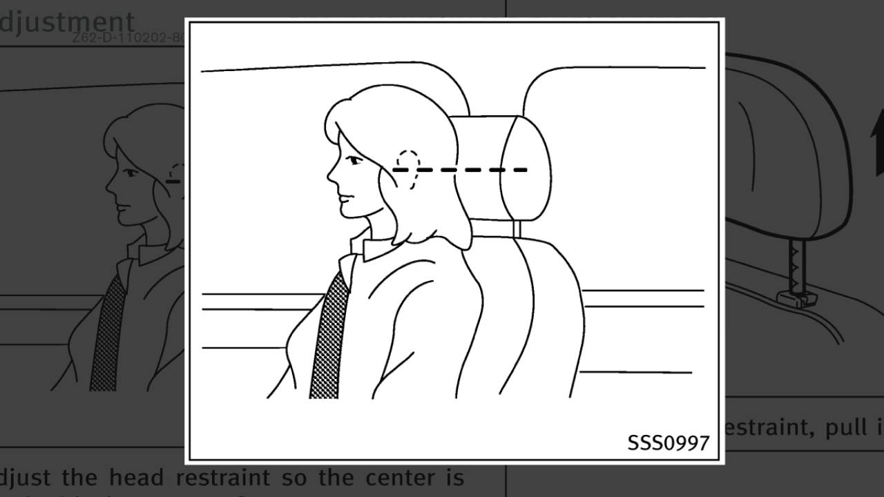 headrest aeron 2016 Infiniti Q50 - Adjustable Head Restraints (if so equipped)