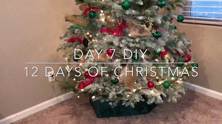 DIY Tree Collar | Day 7 of 12 Days of Christmas | Tree Skirt |Tree Collar