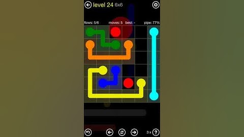 Flow Free Regular Pack 6x6 Level 21 22 23 24 25