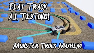 Monster Truck Mayhem A.I. Flat Track Testing - Unreal Engine 4 - Monster Jam Video Game Competitor