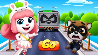 Talking Tom Gold Run - Bunny Beauty Angela vs Raccoon Boss Fight in Mighty Anime Event📍Funny Race 🔥 screenshot 5