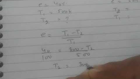 an Ideal Carnot engine whose efficiency is 40% receive heat at 500k