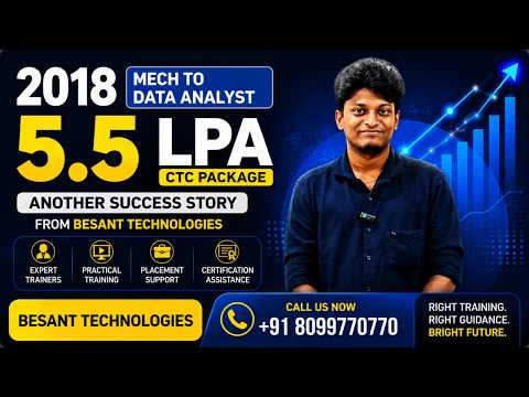 From 2018 Graduate to Data Analyst | Data Analytics Course Chennai | Besant Technologies