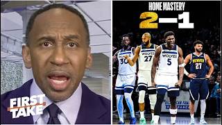 FIRST TAKE | Stephen A. reacts to T-Wolves take 2-1 playoffs lead over Nuggets in a 113-96 victory