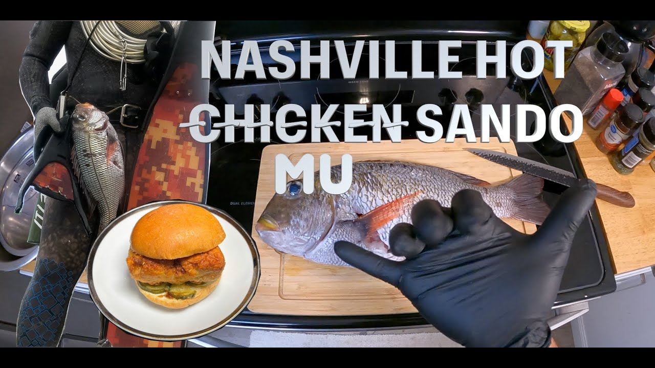 Nashville Hot (fish) Sandwich | Spearfishing Oahu | Mu Catch N Cook | Dive And Dine