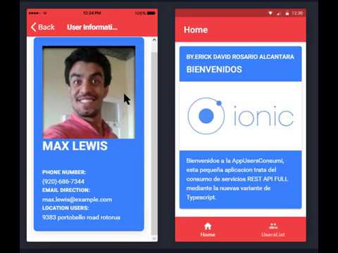 IONIC ANGULAR GET API REST FULL USERS RANDOM - YouTube