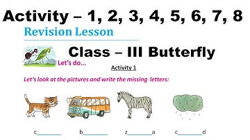 Class 3 Butterfly Revision Lesson Part 1