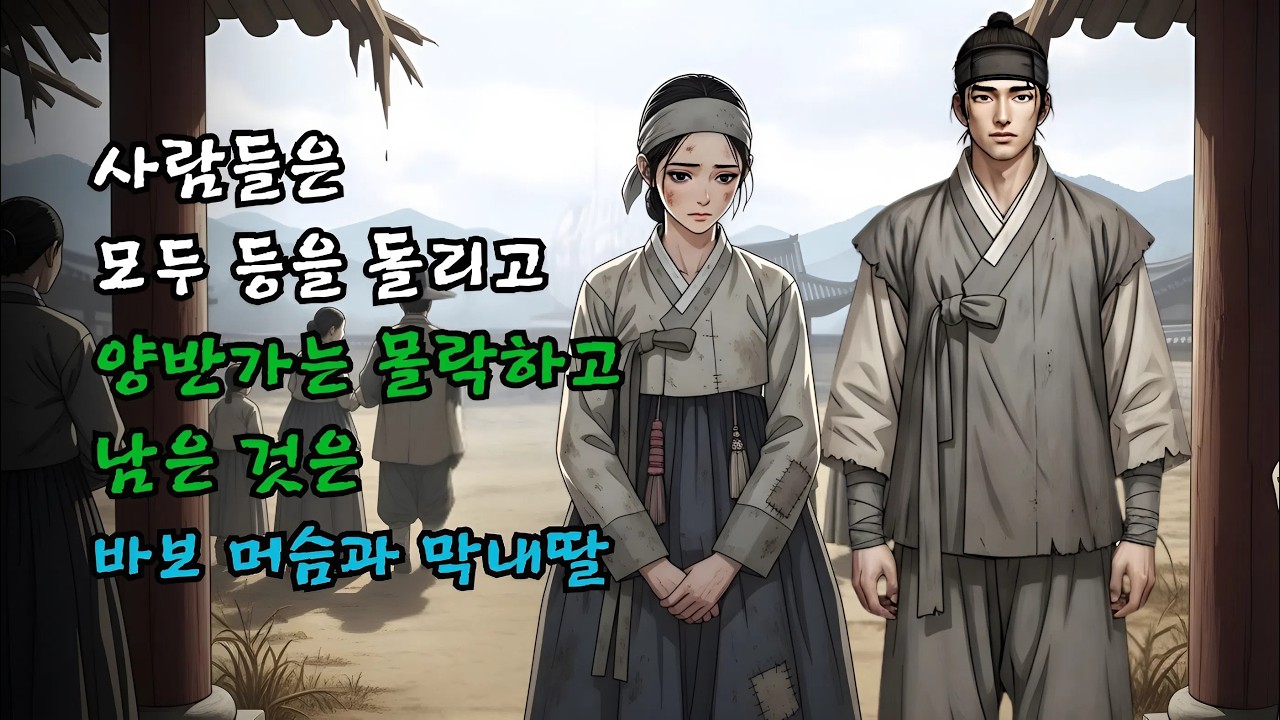 사람들은 모두 등을 돌리고… 바보 머슴만 남은 양반가의 막내딸