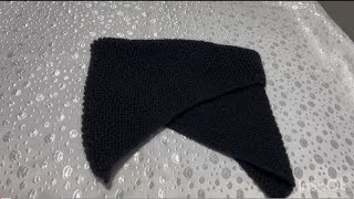 Dikdörtgen parça ör dikişle ŞIK boyunluk modeline çevir