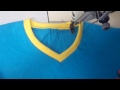 How to sew a v neck tshirt. belajar membuat kaos v neck